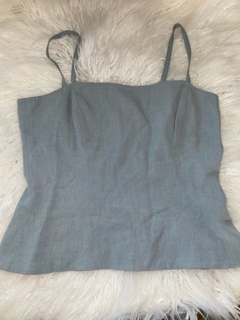 Minimalist Gray Spaghetti Strap Top